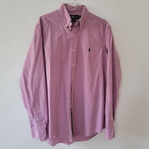 Ralph Lauren men's dress shirt neck size 16 color pink custom fit